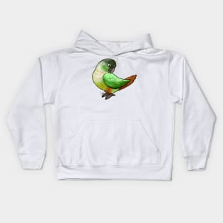 Bird - Conure - Green Cheeked Conure Kids Hoodie